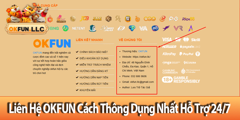 Liên Hệ OKFUN Cách Thông Dụng Nhất Hỗ Trợ 24/7